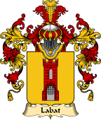 French Family Coat of Arms (v.25) Labat (t)