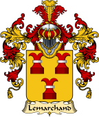French Family Coat of Arms (v.25) Lemarchand (Marchand le)