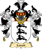 Irish Family Coat of Arms (v.25a) Lovett