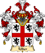 French Family Coat of Arms (v.25) Tellier