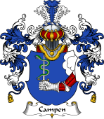 German Wappen Coat of Arms (v.25) Campen (Von)
