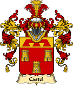 French Family Coat of Arms (v.25) Castel