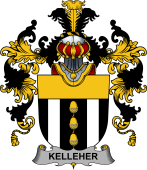 Irish Family Coat of Arms (v.25b) Kelleher or O