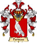 French Family Coat of Arms (v.25) Parisot or Pariseau