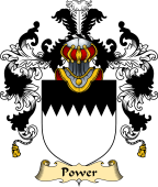 Irish Family Coat of Arms (v.25a) Power or LePoer