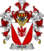Irish Family Coat of Arms (v.25b) Delap