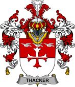 Irish Family Coat of Arms (v.25b) Thacker