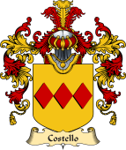 Italian Family Coat of Arms (v.25a) Costello