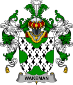 Irish Family Coat of Arms (v.25b) Wakeman