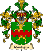 Italian Family Coat of Arms (v.25a) Montagna