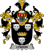 Irish Family Coat of Arms (v.25b) Lyndon or Gindon