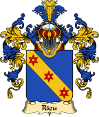 French Family Coat of Arms (v.25) Rieu