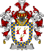 Irish Family Coat of Arms (v.25b) Doyle or O