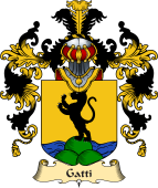 Italian Family Coat of Arms (v.25a) Gatti