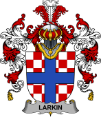 Irish Family Coat of Arms (v.25b) Larkin or O