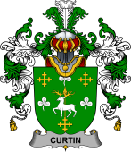 Irish Family Coat of Arms (v.25b) Curtin or McCurtin