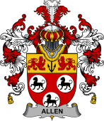 Irish Family Coat of Arms (v.25b) Allen