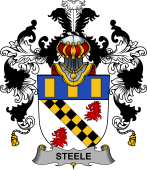 Irish Family Coat of Arms (v.25b) Steele