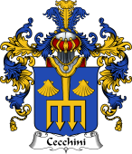 Italian Family Coat of Arms (v.25b) Cecchini