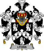Irish Family Coat of Arms (v.25b) Lyons or Lyne