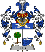 Irish Family Coat of Arms (v.25b) Coey or McCoey