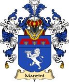 Italian Family Coat of Arms (v.25a) Manzini