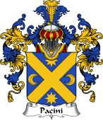 Italian Family Coat of Arms (v.25b) Pacini