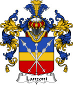Italian Family Coat of Arms (v.25b) Lanzoni