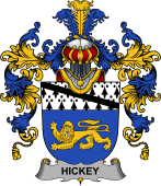 Irish Family Coat of Arms (v.25b) Hickey or O