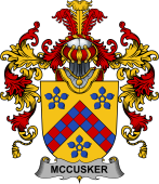 Irish Family Coat of Arms (v.25b) McCusker or Cosker