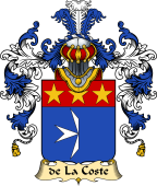 French Family Coat of Arms (v.25) Coste (de la)