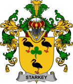 Irish Family Coat of Arms (v.25b) Starkey