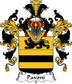 Italian Family Coat of Arms (v.25b) Pavoni