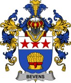 Irish Family Coat of Arms (v.25b) Bevens