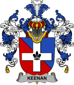 Irish Family Coat of Arms (v.25b) Keenan or O