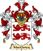 Irish Family Coat of Arms (v.25a) MacClancy or MacGlanchy