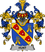 Irish Family Coat of Arms (v.25b) Hunt