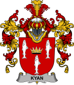 Irish Family Coat of Arms (v.25b) Kyan or O'Kyan