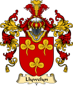 Welsh Family Coat of Arms (v.25) Llywelyn (DYFARCH)