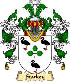 Irish Family Coat of Arms (v.25a) Starkey or Sharkey