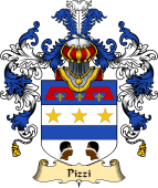 Italian Family Coat of Arms (v.25a) Pizzi