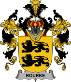 Irish Family Coat of Arms (v.25b) Rourke or O'Rourke