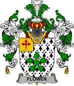 Irish Family Coat of Arms (v.25b) Flower
