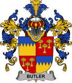 Irish Family Coat of Arms (v.25b) Butler