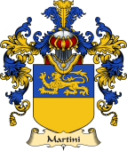 Italian Family Coat of Arms (v.25a) Martini