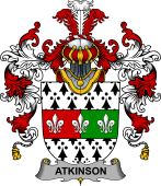 Irish Family Coat of Arms (v.25b) Atkinson