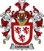 Irish Family Coat of Arms (v.25b) Carkham