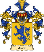 French Family Coat of Arms (v.25) Avril