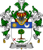 Irish Family Coat of Arms (v.25b) Beirne or O'Beirne