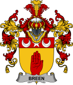 Irish Family Coat of Arms (v.25b) Breen or O'Breen